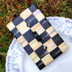 Mackenzie Childs Paper Decoupage in Switch Plate